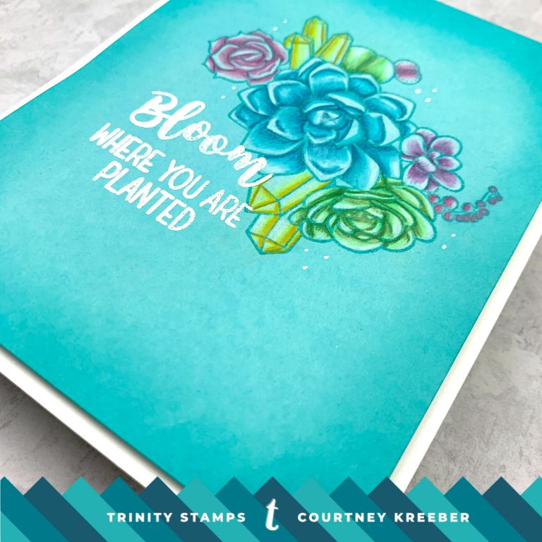 Colored Pencils on Colored Cardstock Trinity Stamps