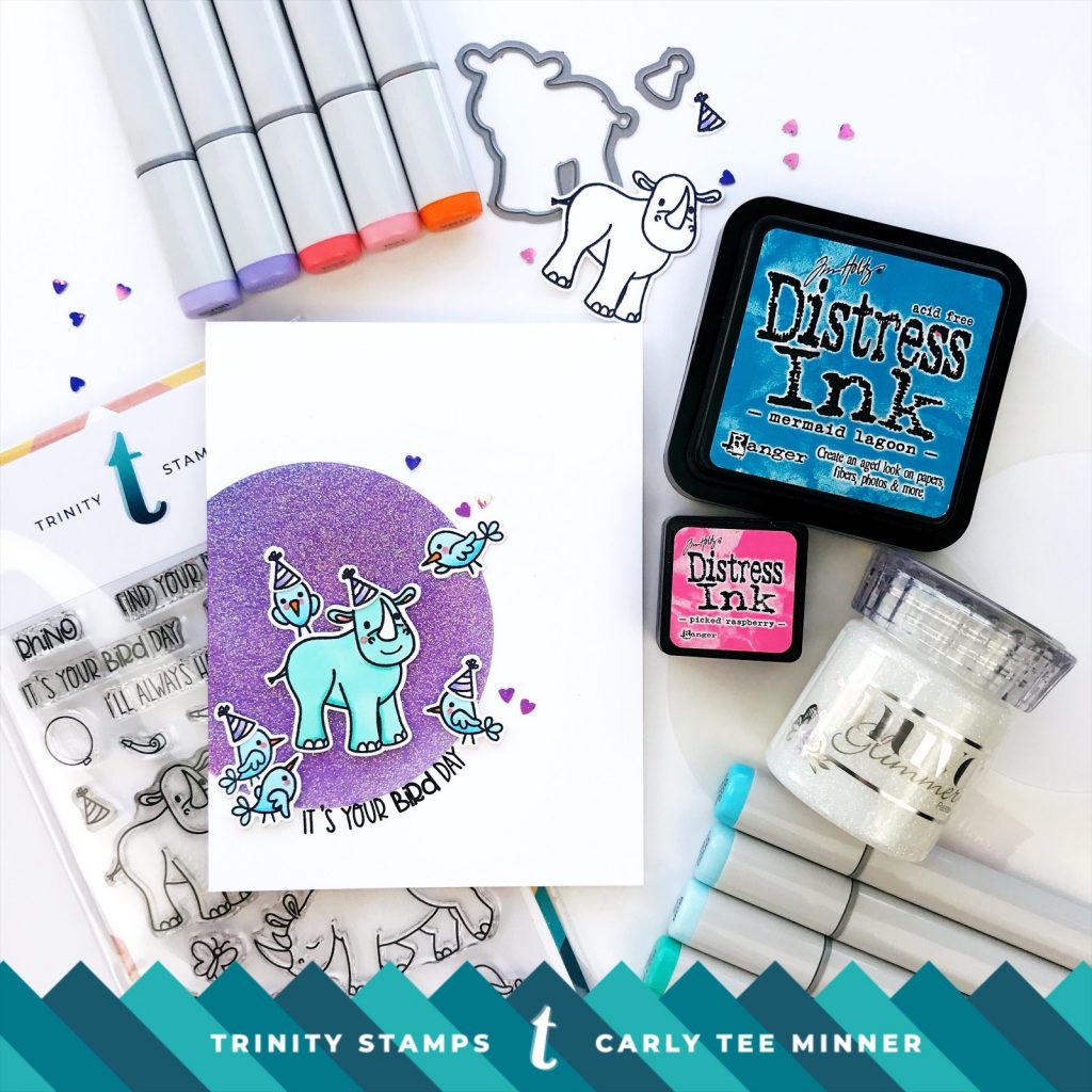 Stretch Your Stamps with Trinity Stamps Rhino Bird Day